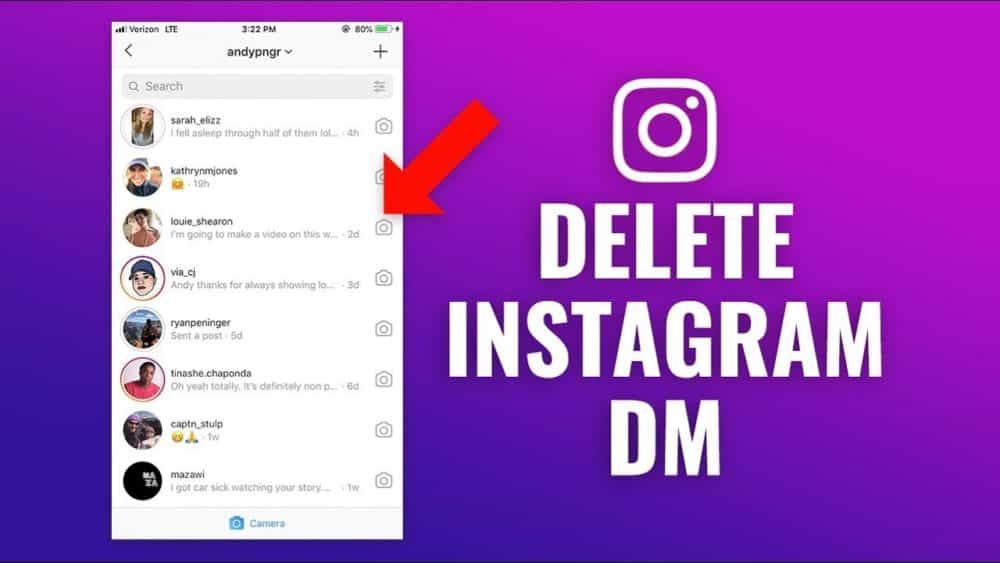 removing DMs on Insta