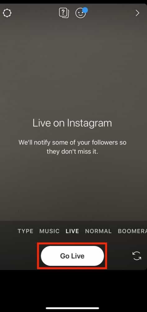Instagram Live video