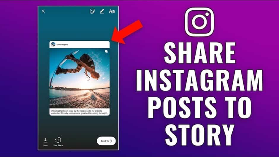 share post to story on Instagram