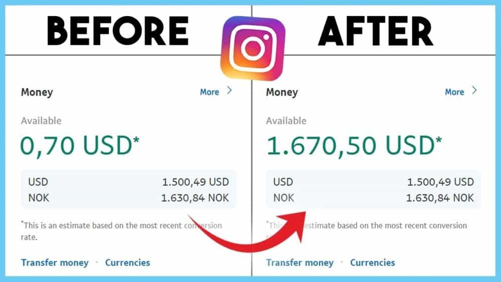 steps to gain money on IG