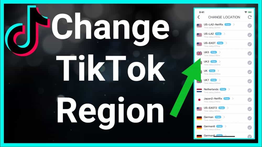 how to change the region on Tiktok