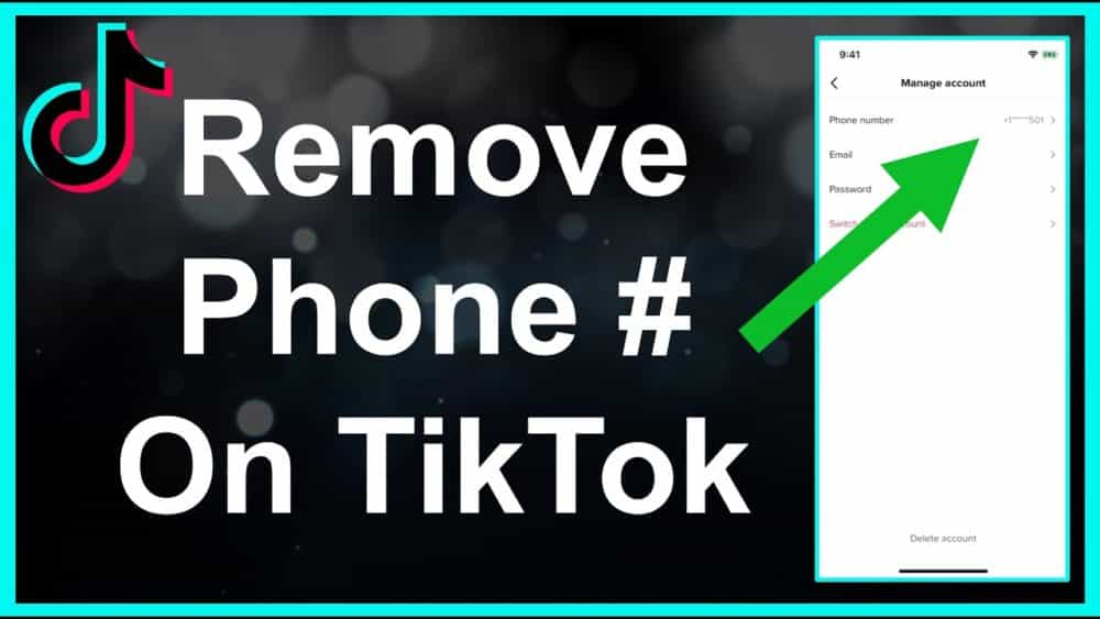 how to remove phone number from Tiktok