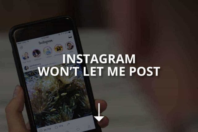 unable to post on Instagram