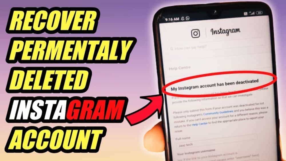 Getting a Deleted Instagram Back