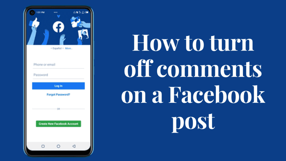 How to turn off comments on a Facebook post